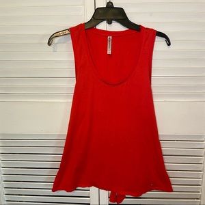 Fabletics Red Scoop Neck Tank Top